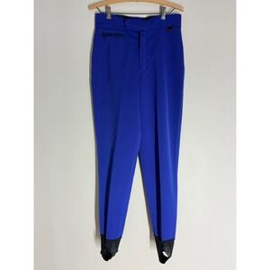 Eddie Bauer Women's Stirrup Pants Cobalt Blue‎ Fitted Ski Slacks Size 6